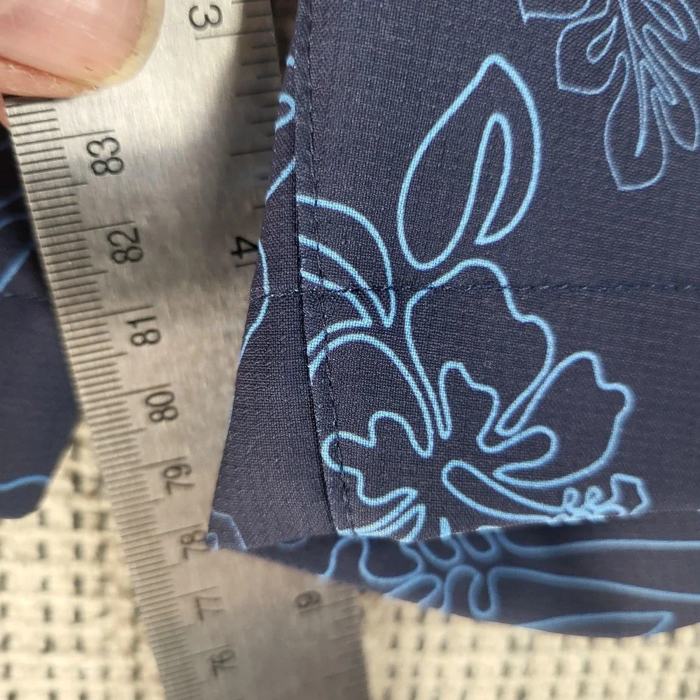 Mack Weldon Swim Shorts Mens XL Blue Floral‎ Hibiscus Board Trunks Quick Dry